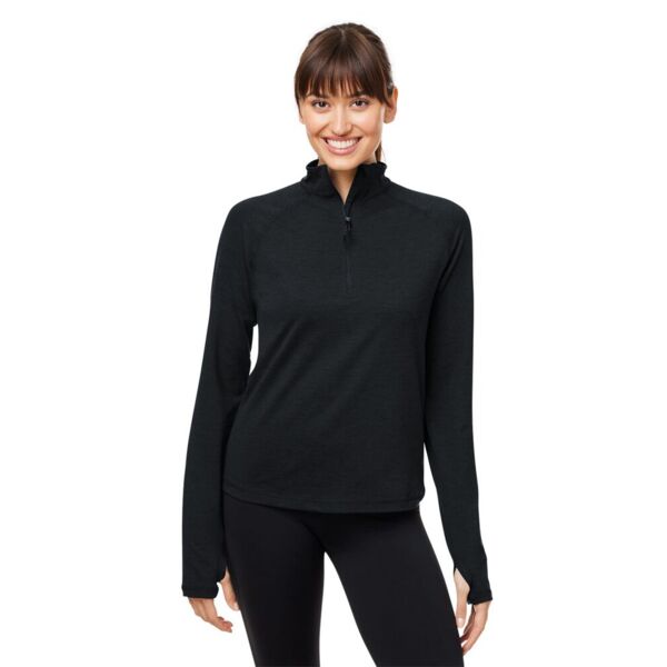 Women's Fairway Marbled Jersey Quarter-Zip Pullover Thumbnail