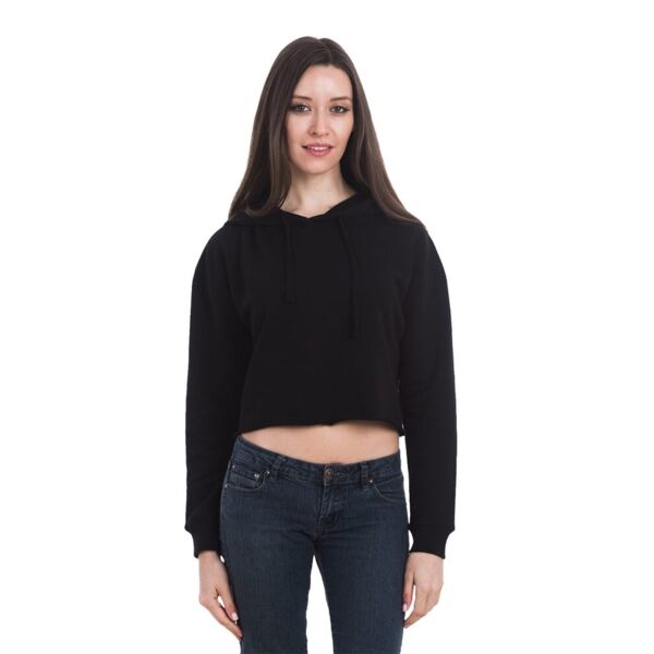 Women's Cropped Fleece Hooded Sweatshirt Thumbnail