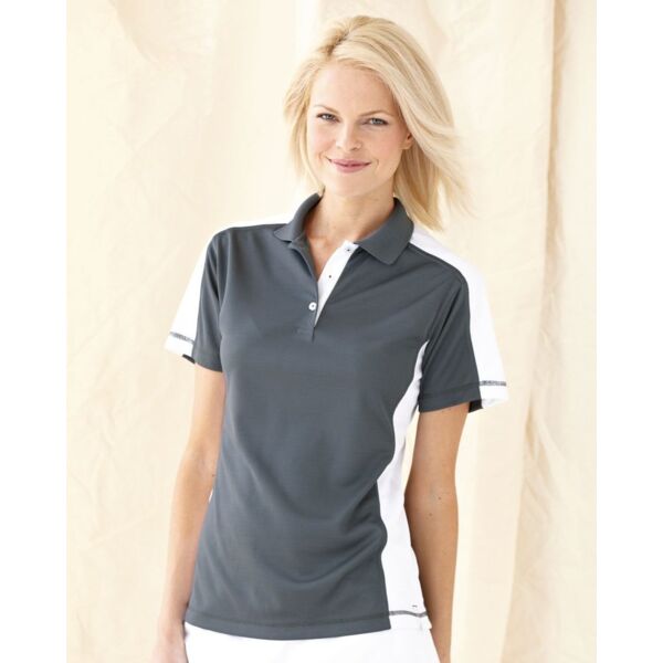 Women's Colorblocked Moisture Free Mesh Polo Thumbnail