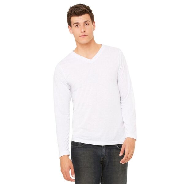 Unisex Long Sleeve V-Neck Tee Thumbnail