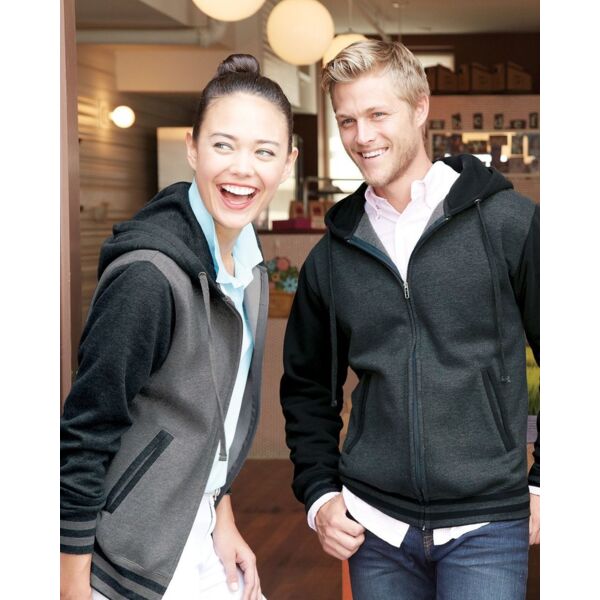 Unisex Heavyweight Varsity Full-Zip Hooded Sweatshirt Thumbnail