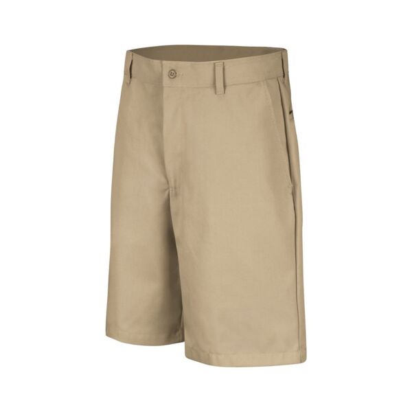 Men's Extended Sizes Cotton Casual Plain Front Shorts Thumbnail