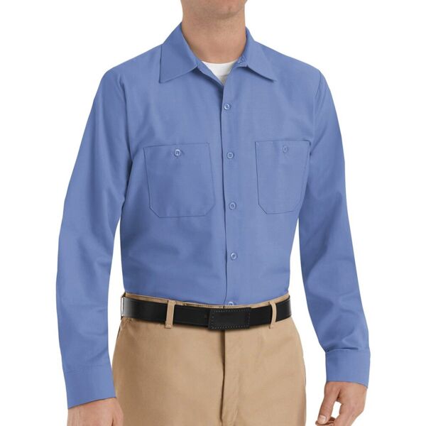 Men's Tall Industrial Long Sleeve Work Shirt Thumbnail