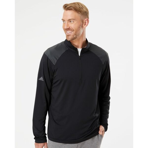 Shoulder Stripe Quarter-Zip Pullover Thumbnail