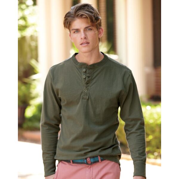 Vintage Brushed Jersey Henley Thumbnail
