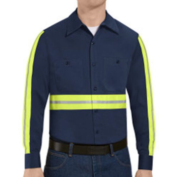 Enhanced Visibility Long Sleeve Cotton Work Shirt Thumbnail