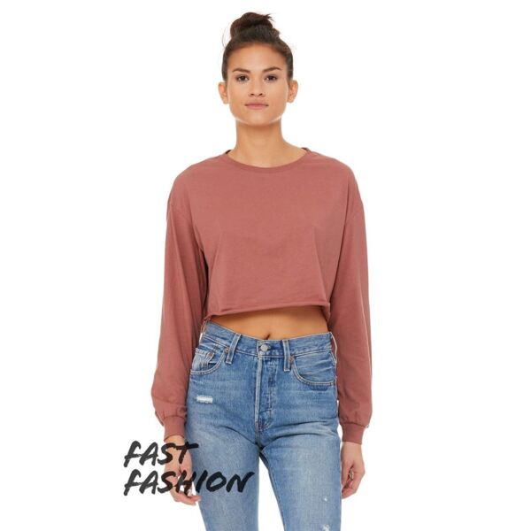 FWD Fashion Women's Cropped Long Sleeve Tee Thumbnail