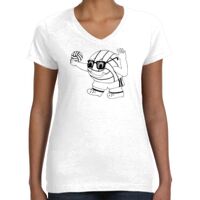 Women's Fine Jersey V-Neck Tee Thumbnail