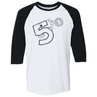 Adult Heavy Cotton™ Three-Quarter Raglan Sleeve T-Shirt Thumbnail