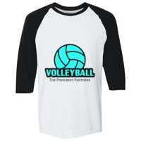 Adult Heavy Cotton™ Three-Quarter Raglan Sleeve T-Shirt Thumbnail